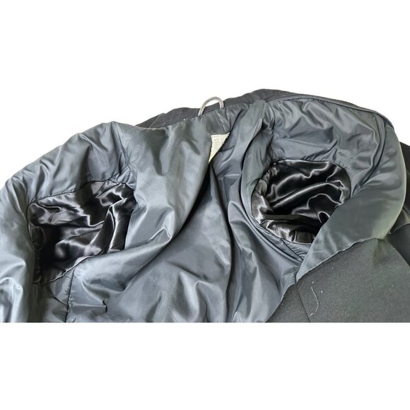 Vintage U.S. Navy 100% Wool Pea Coat M Black Double Breasted Military Size 38L - Picture 6 of 10